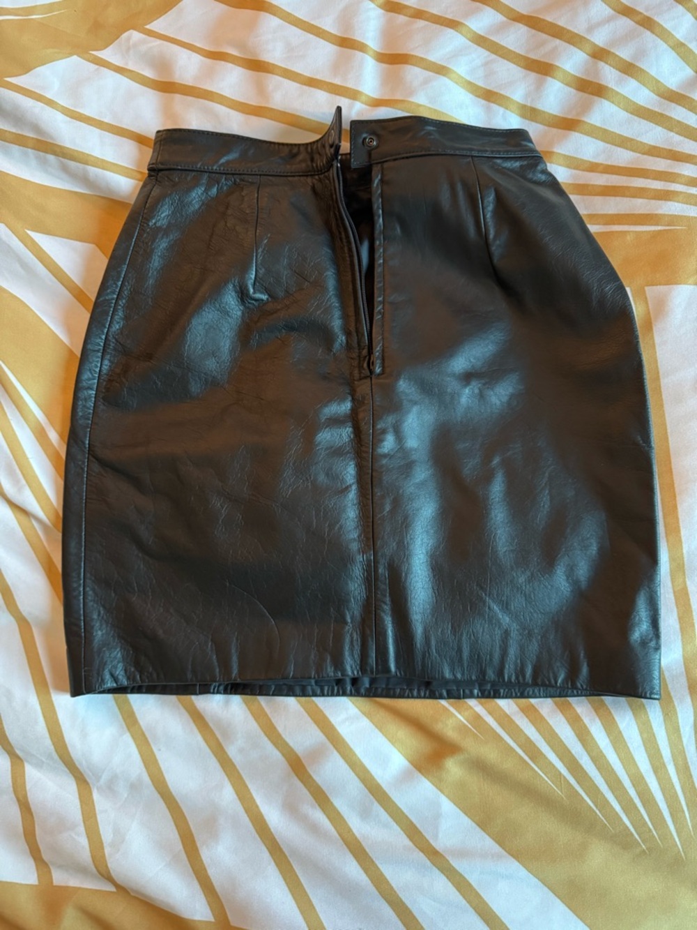 Black Faux Leather High-Waist Mini Skirt